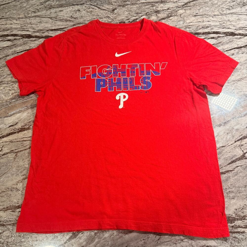 Nike Tee Men's T-Shirt Short Sleeve Tee - RED - LARGE
